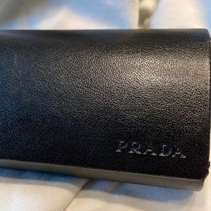 Authentic PRADA Eyeglass Hard Shell Snap Up Case